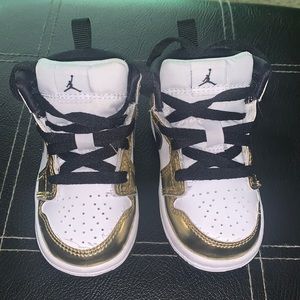 Toddler Nike Air Jordan 1 Mid SE Metallic Gold